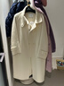 香影白色雙面呢羊毛大衣女2025冬季新款呢子寬松過(guò)膝中長(cháng)毛呢外套 白色 L 165/88A/110-125斤 曬單實(shí)拍圖