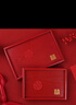 千年戀木紅色木質(zhì)長(cháng)方形托盤(pán)結婚喜慶茶盤(pán)敬茶果盤(pán)喬遷之喜中式果盤(pán)圓盤(pán) 長(cháng)方形40*28cm 曬單實(shí)拍圖