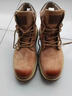 三利泰（SANLITAI）特大碼馬丁靴男款秋季高幫鞋真皮工裝登山中幫靴子男士大黃靴英倫 0130姜黃色 46 曬單實(shí)拍圖