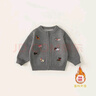2025童裝新品秋款女童針織衫洋氣女寶寶開(kāi)衫外套兒童毛衣長(cháng)袖 灰色【KF819刺繡小動(dòng)物開(kāi)衫】 120 曬單實(shí)拍圖