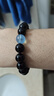 玉有情【五行補水】天然水晶手鏈男女款黑曜石海藍寶招財手串送男友女友 曬單實(shí)拍圖
