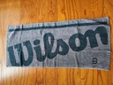 威爾勝（Wilson）官方品牌LOGO純棉吸濕運動(dòng)毛巾CHINA TOWEL SMU BLACK/GREY 黑色-WR8432901001 曬單實(shí)拍圖