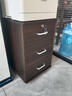 辦公室抽屜柜木質(zhì)帶鎖小柜子移動(dòng)收納柜文件柜帶輪桌下儲物柜矮柜 【一抽一門(mén)滑輪】北美黑胡桃37 曬單實(shí)拍圖