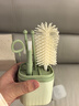 葆氏嬰兒奶瓶刷硅膠便攜式套裝盒寶寶吸管清洗刷清潔旅行裝外出收納盒 【6件套】硅膠奶瓶刷-淺杉綠 曬單實(shí)拍圖