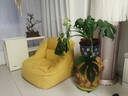 MUJI 豆袋沙發(fā) 外套可拆 懶人沙發(fā)  單人沙發(fā) 讀書(shū)角沙發(fā) 一人居 黃色 長(cháng)70.5*寬74*高70cm 曬單實(shí)拍圖
