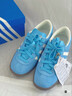adidas「T頭鞋」STADT經(jīng)典時(shí)尚薄底運動(dòng)板鞋男女阿迪達斯三葉草   藍色/亮白/漢玉白（推薦女生買(mǎi)小半碼）   42.5 曬單實(shí)拍圖