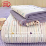 浪莎（LangSha）全棉牛奶絨床單1.5米x2米三件套冬季加厚雙面可用純棉榻榻米床蓋 滕蔓紫心【A版純棉 B版牛奶絨】 150x200cm【單床蓋】 曬單實(shí)拍圖