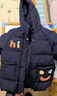 鴨鴨兒童羽絨服新款男童寶寶可愛(ài)時(shí)尚男孩中長(cháng)款冬季小童裝外套YD 藏青色 110 曬單實(shí)拍圖