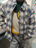 戴維貝拉兒童襯衫男童秋冬格子襯衣中大童加絨外套上衣 曬單實(shí)拍圖
