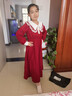 G.duck女童公主裙秋冬2024新款洋氣12歲兒童長(cháng)袖裙子秋季女孩紅色連衣裙 Q03酒紅色加絨 150 cm適合身高140-150cm9-10歲 曬單實(shí)拍圖