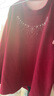特大碼胖媽媽保暖內衣套裝女中老年加肥冬裝奶奶加絨加厚秋衣秋褲 紅色 8574B 7XL 建議200-220斤 曬單實(shí)拍圖
