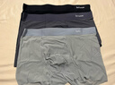 貓人男士?jì)妊澞斜z無(wú)痕涼感10A抑菌透氣褲衩大碼男生平角短褲頭禮盒 黑色+鉑灰+灰藍 10A抑菌冰絲 3條 XL （建議120斤-140斤） 曬單實(shí)拍圖