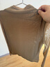 啄木鳥(niǎo)（TUCANO）時(shí)尚洋氣網(wǎng)紗打底衫女春秋長(cháng)袖薄款紗衣亮絲小衫修身顯瘦上衣 卡其色 2XL 曬單實(shí)拍圖
