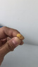 中國黃金（CHINA GOLD）足金拉絲小方糖黃金耳釘女款耳環(huán)耳飾七夕情人節禮物送女友送老婆 小版小方糖》黃金耳釘1.5g 曬單實(shí)拍圖
