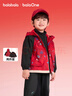 巴拉巴拉童裝兒童套裝男童2025年新款春秋裝加絨新年紅色拜年服運動(dòng)裝潮酷 曬單實(shí)拍圖