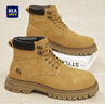 海瀾之家HLA新年禮物情侶靴大黃靴男舒適秋冬馬丁靴子男 T249土黃色41 曬單實(shí)拍圖