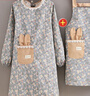 夢(mèng)庭 圍裙長(cháng)袖掛脖廚房衣服做飯罩衣圍腰防水防油炒菜工作服【2條裝】 曬單實(shí)拍圖