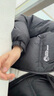鴨鴨【高充絨】羽絨服男士短款加厚2025年冬季新款面包服防寒保暖外套 黑色 【197-255g充絨】 M 【建議100-130斤】 曬單實(shí)拍圖