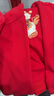 巴布豆兒童拜年服加絨紅色衛衣2026年馬年新款男童保暖上衣女童新年衣服 紅 巴布刺繡馬 130 曬單實(shí)拍圖