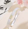 夢(mèng)金園足銀手鐲太陽(yáng)花錘紋古法開(kāi)口鐲子送女友媽媽生日新年禮物 克重約21.30g-開(kāi)口鐲 曬單實(shí)拍圖