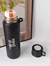 RICH YOUR HOME德國品質(zhì)保溫杯316不銹鋼保溫杯男大容量戶(hù)外水壺泡茶水分離水杯 (天道酬勤)黑色600ML-茶隔+提繩 曬單實(shí)拍圖