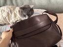 裘真【新年禮物】植鞣羊皮自在郵差包通勤大容量休閑單肩斜挎包女 咖啡色-羊皮 曬單實(shí)拍圖