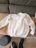 迪士尼（Disney）初中女生毛衣加絨加厚秋冬季新款高中學(xué)生半高領(lǐng)內搭針織打底衫潮 米白色加厚款 107 M 【90-105斤】 曬單實(shí)拍圖