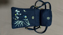 卡帝奢中國風(fēng)刺繡花包女棉麻布斜挎包小包零錢(qián)包貼身手機包民族風(fēng)手機袋 深藍色 曬單實(shí)拍圖