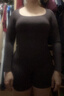 曲線(xiàn)主義【張雨綺同款】黑巧長(cháng)袖塑身衣保暖收腹提臀束腰連體衣 黑巧色 L 曬單實(shí)拍圖