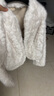 H's立領(lǐng)短款皮草毛毛外套女25冬新款高級設計感寬松柔軟廓形上衣 本白 M 曬單實(shí)拍圖