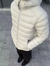 真維斯輕薄排骨羽絨服男士2025年新款冬季連帽保暖鴨絨內膽情侶外套 瑪瑙白 XL 曬單實(shí)拍圖