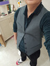 恒源祥男士西裝馬甲商務(wù)職業(yè)背心新郎伴郎結婚禮坎肩兄弟團西裝馬夾灰色 灰色 五扣B款 2XL 160-170斤左右 曬單實(shí)拍圖