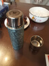 水宜生純鈦保溫杯雙層鈦杯燜茶杯男女士水杯便攜帶茶漏大容量高檔泡茶杯 T886冰川藍380ml 曬單實(shí)拍圖