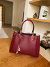 viney牛皮手提包包女包斜挎紅色新娘婚包生日情人節禮物送女朋友老婆 【紅色】新年送女生高檔實(shí)用媽媽包中年 輕奢時(shí)尚品牌大容量通勤單肩包 曬單實(shí)拍圖