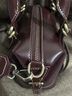 西柏萊頭層牛皮波士頓包女2026新款時(shí)尚通勤媽媽包單肩斜挎手提真皮女包 酒咖色 曬單實(shí)拍圖