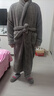 浪莎睡袍男加厚保暖舒棉絨睡衣男秋冬季浴袍男士長(cháng)款大碼家居服晨袍 曬單實(shí)拍圖