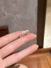 芯奢S999純銀戒指女士輕奢五瓣花可調節單戒足銀紀念日禮物送女友老婆 銀光花漾戒指 曬單實(shí)拍圖