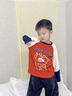 MQDMINI童裝男童長(cháng)袖T恤兒童插肩拼接t恤中小童洋氣卡通衣服 動(dòng)物營(yíng)地 曬單實(shí)拍圖