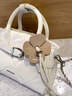 歐時(shí)納（JUST STAR）徐璐同款凱莉包包女款2026新款包包輕奢單肩斜挎包手提包生日禮物 珍珠白 時(shí)尚高端品牌生日禮物送女生 曬單實(shí)拍圖