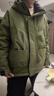 鴨鴨（YAYA）【王一博同款】戶(hù)外登山羽絨服男士2024冬季新款短款加厚外套YX 軍綠色 L /175 曬單實(shí)拍圖