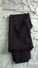 逸陽(yáng)加絨白色窄版直筒褲女冬新款高腰垂感直筒寬松休閑奧粒絨褲子 黑色 26 曬單實(shí)拍圖