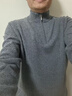 京東京造【100%山羊絨】毛衣男士羊毛衫冬季高端羊絨衫針織衫半拉鏈碳灰XL 曬單實(shí)拍圖