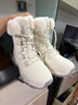 達芙妮白色雪地靴女2025新款冬季戶(hù)外鞋抗寒厚底登山靴加絨保暖東北棉鞋 曬單實(shí)拍圖