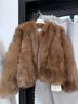 MSBEAST野獸小姐 進(jìn)口藍狐坎毛暈染色V領(lǐng)短款狐貍毛皮草外套女丨霜華映月 暈染琥珀棕 M 曬單實(shí)拍圖