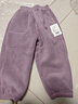 嘟嘟家男童褲子冬裝加厚寶寶加絨長(cháng)褲兒童休閑褲冬女童童裝 紫色  110 曬單實(shí)拍圖