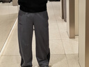 阿迪達斯男裝休閑戶(hù)外跑步三條紋香蕉褲運動(dòng)褲HZ9507 深灰  M  曬單實(shí)拍圖