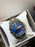 POEDAGAR瑞士正品男士手表潮流夜光雙日歷韓版防水商務(wù)手表男士石英腕表男 883間金藍面鋼帶款 40mm 曬單實(shí)拍圖