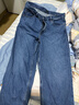 優(yōu)衣庫男裝女裝寬松直筒牛仔褲/水洗產(chǎn)品休閑丹寧長(cháng)褲褲子482864 66 藍色 29 /165/74A 曬單實(shí)拍圖