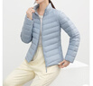 鴨鴨（YAYA）輕薄羽絨服女2025秋冬新款戶(hù)外輕便短款立領(lǐng)修身90絨保暖外套KL 淡藍色 L 165 曬單實(shí)拍圖
