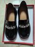 意爾康厚底坡跟樂(lè )福鞋優(yōu)雅配裙子小皮鞋套腳舒適單鞋女 26844W 黑色 38  曬單實(shí)拍圖